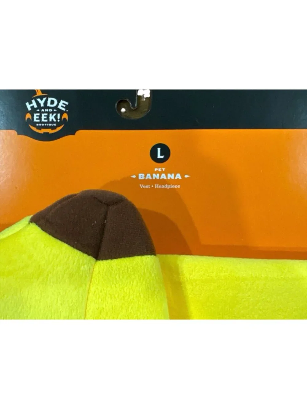 Hyde & Eek! Large Dog Banana Costume Vest & Headpiece Halloween Pet Outfit